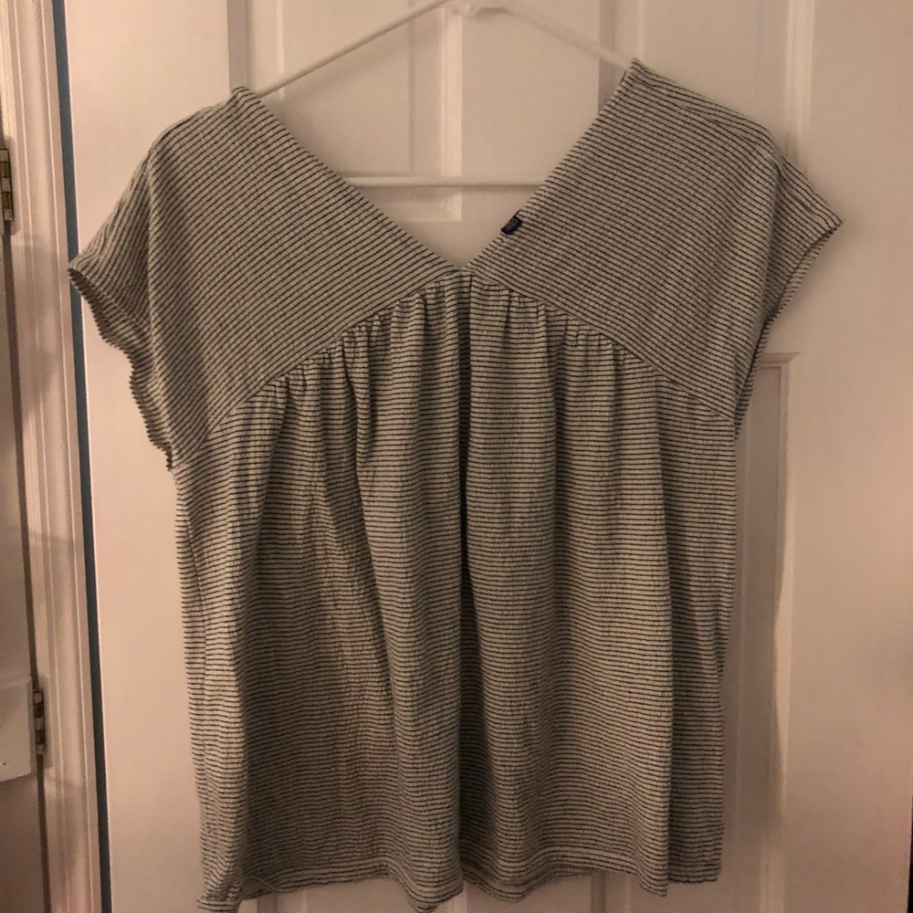 Lucky Brand Striped Short Sleeve Top